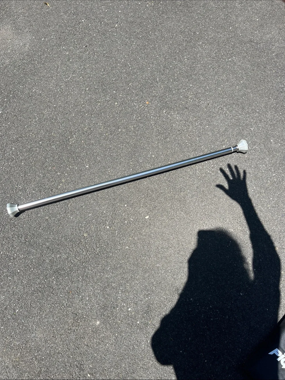 Adjustable Tension Shower/Curtain Rod in Silver